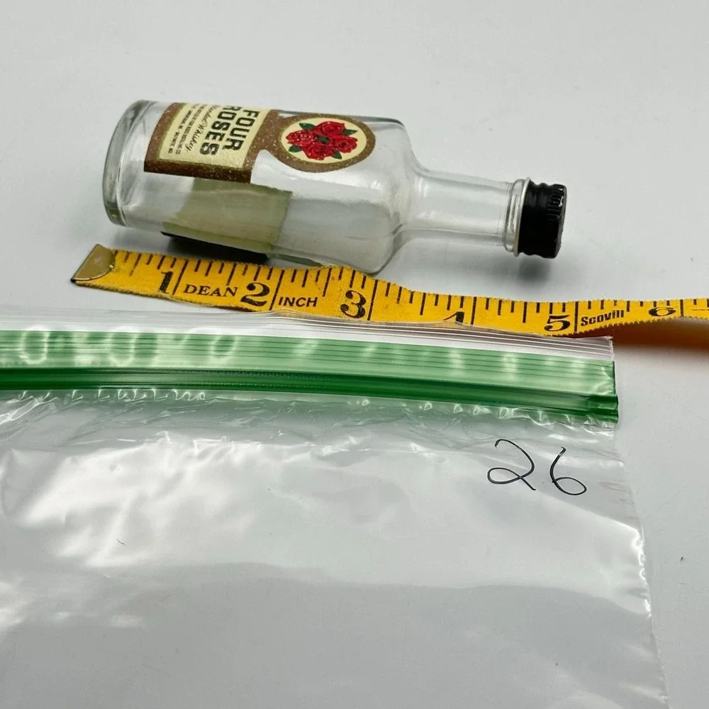 Vintage Four Roses‎ Paper Label Bottle salt and pepper shakers